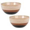 Maisons Du Monde Bols, Tasses Et Mugs Bol En Faïence Beige, Marron Et Gris Anthracite - Lot De 2 -Bols, tasses et mugs Soldes Boutique bol en faience beige marron et gris anthracite 1000 16 18 208011 3