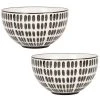 Maisons Du Monde Bols, Tasses Et Mugs Bol En Grès Blanc Motifs Tirets Noirs - Lot De 2 -Bols, tasses et mugs Soldes Boutique bol en gres blanc motifs tirets noirs 1000 14 6 217716 2