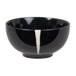 Maisons Du Monde Bols, Tasses Et Mugs Bol En Grès Noir Et Beige - Lot De 2