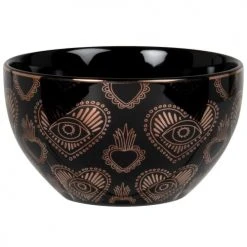 Maisons Du Monde Bols, Tasses Et Mugs Bol En Grès Noir Et Doré - Lot De 2