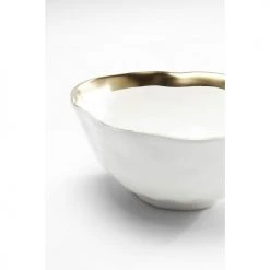 Kare Design Bols, Tasses Et Mugs Bol En Porcelaine Blanche Et Dorée D15 -Bols, tasses et mugs Soldes Boutique bol en porcelaine blanche et doree d15 2