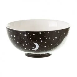 Unimasa Bols, Tasses Et Mugs Bol En Porcelaine Noir Lune étoiles