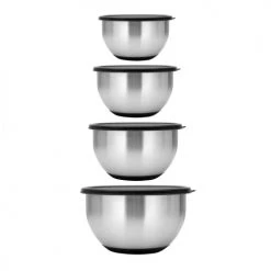 BergHoff Bols, Tasses Et Mugs Bol Mélangeur En Acier Avec Couvercle 8 Pcs