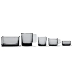 Serax Bols, Tasses Et Mugs Bol Rectangulaire En Verre Fumé Gris 12x6cm -Bols, tasses et mugs Soldes Boutique bol rectangulaire en verre fume gris 12x6cm 2