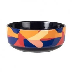 Bols, Tasses Et Mugs Bol Simone Maisons Du Monde X Sakina M’Sa En Faïence Bleue, Orange, Jaune, Rouge Et Rose