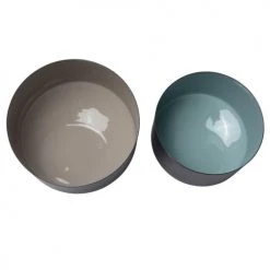 Zago Bols, Tasses Et Mugs Bols En Fer Noir Intérieur émaillé (set De 2)