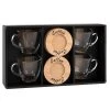 Maisons Du Monde Vaisselle De Noël Coffret 4 Tasses En Verre Et Soucoupes En Bambou -Bols, tasses et mugs Soldes Boutique coffret 4 tasses en verre et soucoupes en bambou 1000 7 0 197989 1