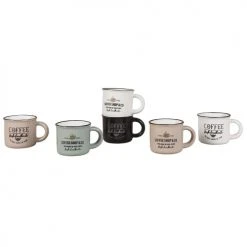 Maisons Du Monde Bols, Tasses Et Mugs Coffret 6 Tasses à Café En Faïence Imprimée -Bols, tasses et mugs Soldes Boutique coffret 6 tasses a cafe en faience imprimee 1000 4 30 174526 2