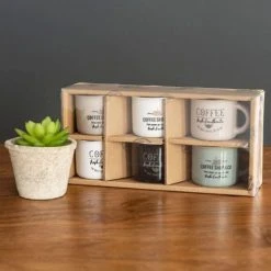 Maisons Du Monde Bols, Tasses Et Mugs Coffret 6 Tasses à Café En Faïence Imprimée -Bols, tasses et mugs Soldes Boutique coffret 6 tasses a cafe en faience imprimee 1000 4 30 174526 6