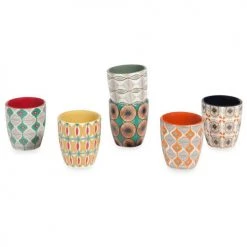 Maisons Du Monde Bols, Tasses Et Mugs Coffret 6 Tasses En Faïence Multicolore -Bols, tasses et mugs Soldes Boutique coffret 6 tasses en faience multicolore 1000 12 39 170148 1