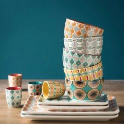 Maisons Du Monde Bols, Tasses Et Mugs Coffret 6 Tasses En Faïence Multicolore -Bols, tasses et mugs Soldes Boutique coffret 6 tasses en faience multicolore 1000 12 39 170148 2