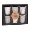 Maisons Du Monde Bols, Tasses Et Mugs Coffret 6 Tasses En Porcelaine Blanche Motifs Noirs -Bols, tasses et mugs Soldes Boutique coffret 6 tasses en porcelaine blanche motifs noirs 1000 5 11 175122 5