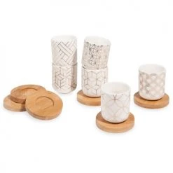 Maisons Du Monde Bols, Tasses Et Mugs Coffret 6 Tasses Et Soucoupes En Porcelaine -Bols, tasses et mugs Soldes Boutique coffret 6 tasses et soucoupes en porcelaine 1000 12 3 164249 1