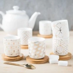 Maisons Du Monde Bols, Tasses Et Mugs Coffret 6 Tasses Et Soucoupes En Porcelaine -Bols, tasses et mugs Soldes Boutique coffret 6 tasses et soucoupes en porcelaine 1000 12 3 164249 3