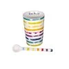 Little Marcel Bols, Tasses Et Mugs Coffret De 6 Gobelets Avec Cuillères 15 Cl Multicolore En Porcelaine -Bols, tasses et mugs Soldes Boutique coffret de 6 gobelets avec cuilleres 15 cl multicolore en porcelaine