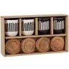 Maisons Du Monde Bols, Tasses Et Mugs Coffret Tasses En Grès Crème Et Noir (x4) Avec Coupelles En Bois D'acacia -Bols, tasses et mugs Soldes Boutique coffret tasses en gres creme et noir x4 avec coupelles en bois d acacia 1000 2 3 227717 1