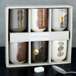 Maisons Du Monde Bols, Tasses Et Mugs Coffret Tasses En Grès Motifs Graphiques Multicolores (x6) -Bols, tasses et mugs Soldes Boutique coffret tasses en gres motifs graphiques multicolores x6 1000 4 10 217638 3