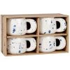 Maisons Du Monde Bols, Tasses Et Mugs Coffret Tasses (x4) En Grès Blanc Et Bleu Marine Peinte à La Main -Bols, tasses et mugs Soldes Boutique coffret tasses x4 en gres blanc et bleu marine peinte a la main 1000 5 36 223691 1