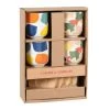 Maisons Du Monde Bols, Tasses Et Mugs Coffret Tasses (x4) En Grès Motif Végétal Multicolore Et Soucoupes En Bambou -Bols, tasses et mugs Soldes Boutique coffret tasses x4 en gres motif vegetal multicolore et soucoupes en bambou 1000 3 0 225049 1