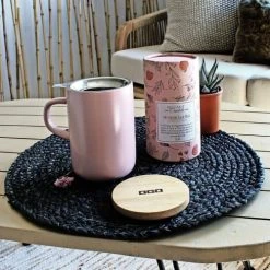OGO Living Bols, Tasses Et Mugs Coffret Tisanière Thé Oolong à La Pêche En Grès Rose 475 Ml -Bols, tasses et mugs Soldes Boutique coffret tisaniere the oolong a la peche en gres rose 475 ml 2
