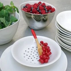 Tsé & Tsé Associées Bols, Tasses Et Mugs Grand Bol Porcelaine Blanc Brillant Et Platine D16cm -Bols, tasses et mugs Soldes Boutique grand bol porcelaine blanc brillant et platine d16cm 2