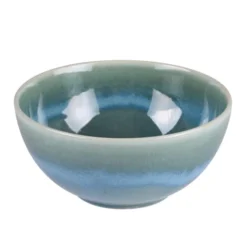 Trend'up Bols, Tasses Et Mugs Lot De 3 - Bol Rond Lagon 16 Cm En Grès Bleu