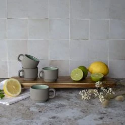 OGO Living Bols, Tasses Et Mugs Lot De 4 Tasses En Grès 10cl -Bols, tasses et mugs Soldes Boutique lot de 4 tasses en gres 10cl 5