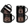 Maisons Du Monde Bols, Tasses Et Mugs Lot De 4 Tasses En Grès Noir Et Doré -Bols, tasses et mugs Soldes Boutique lot de 4 tasses en gres noir et dore 1000 12 4 228866 1