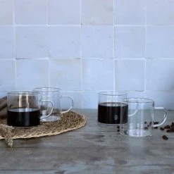 OGO Living Bols, Tasses Et Mugs Lot De 4 Tasses En Verre Borosilicate 25 Cl -Bols, tasses et mugs Soldes Boutique lot de 4 tasses en verre borosilicate 25 cl 2