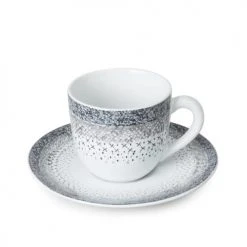 Table Passion Bols, Tasses Et Mugs Lot De 6 - Tasse à Café Et Sous-tasse En Grès Gris