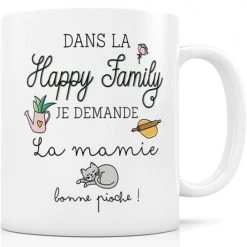 Créa Bisontine Bols, Tasses Et Mugs Mug En Céramique Dans La Happy Family Je Demande La Mamie