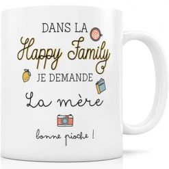 Créa Bisontine Bols, Tasses Et Mugs Mug En Céramique Dans La Happy Family Je Demande La Mère