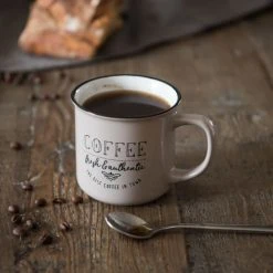 Maisons Du Monde Bols, Tasses Et Mugs Mug En Faïence Beige Imprimée - Lot De 2 -Bols, tasses et mugs Soldes Boutique mug en faience beige imprimee 1000 3 29 174525 3