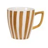 Maisons Du Monde Bols, Tasses Et Mugs Mug En Grès à Rayures Jaunes Et Blanches - Lot De 2 -Bols, tasses et mugs Soldes Boutique mug en gres a rayures jaunes et blanches 1000 12 14 228917 1