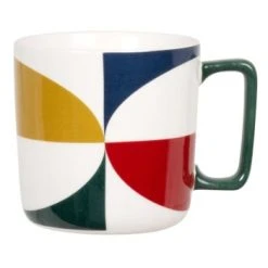 Maisons Du Monde Bols, Tasses Et Mugs Mug En Grès Blanc Jaune Rouge - Lot De 2 -Bols, tasses et mugs Soldes Boutique mug en gres blanc et formes colorees belvaros 1000 11 36 227709 1 1