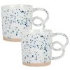 Maisons Du Monde Bols, Tasses Et Mugs Mug En Grès écru, Bleu Marine Et Sable - Lot De 2 -Bols, tasses et mugs Soldes Boutique mug en gres ecru bleu marine et sable 1000 16 2 222427 2