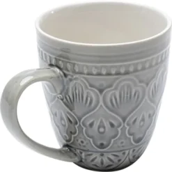 Kare Design Bols, Tasses Et Mugs Mug En Grès Gris - Lot De 4 -Bols, tasses et mugs Soldes Boutique mug en gres gris lot de 4 6