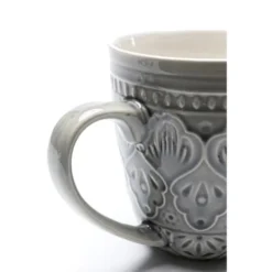 Kare Design Bols, Tasses Et Mugs Mug En Grès Gris - Lot De 4 -Bols, tasses et mugs Soldes Boutique mug en gres gris lot de 4 8