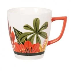Maisons Du Monde Bols, Tasses Et Mugs Mug En Grès Imprimé Tropical - Lot De 2