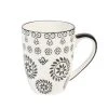 Maisons Du Monde Décorations De Noël Mug En Grès Noir/blanc - Lot De 2