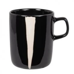 Maisons Du Monde Bols, Tasses Et Mugs Mug En Grès Noir Et Beige - Lot De 2