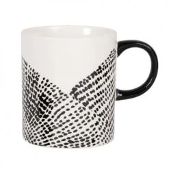 Maisons Du Monde Bols, Tasses Et Mugs Mug En Grès Noir Et Blanc - Lot De 2