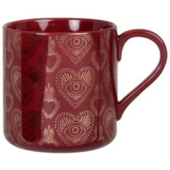 Maisons Du Monde Bols, Tasses Et Mugs Mug En Grès Rouge Et Doré - Lot De 2 -Bols, tasses et mugs Soldes Boutique mug en gres rouge et dore 1000 9 1 228863 1 1