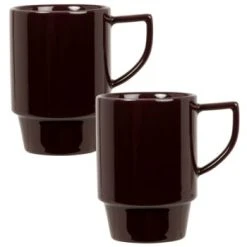 Maisons Du Monde Bols, Tasses Et Mugs Mug En Grès Jaune Moutarde - Lot De 2 -Bols, tasses et mugs Soldes Boutique mug en gres violet aleska 1000 13 40 225212 2 1