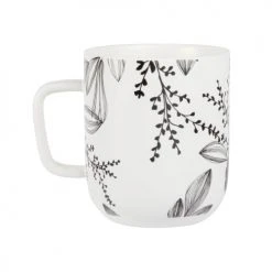 Maisons Du Monde Bols, Tasses Et Mugs Mug En Porcelaine Blanche Motif Floral Noir - Lot De 2 -Bols, tasses et mugs Soldes Boutique mug en porcelaine blanche motif floral noir 1000 11 30 195477 1