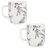 Maisons Du Monde Bols, Tasses Et Mugs Mug En Porcelaine Blanche Motif Floral Noir - Lot De 2 -Bols, tasses et mugs Soldes Boutique mug en porcelaine blanche motif floral noir 1000 11 30 195477 3