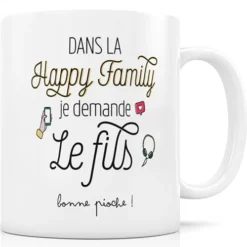 Créa Bisontine Bols, Tasses Et Mugs Mug En Porcelaine Dans La Happy Family Je Demande Le Fils