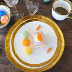 Kare Design Bols, Tasses Et Mugs Mug En Porcelaine Dorée Et Blanche D10 - Lot De 4 -Bols, tasses et mugs Soldes Boutique mug en porcelaine doree et blanche d10 lot de 4 1