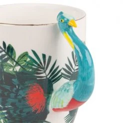 Maisons Du Monde Bols, Tasses Et Mugs Mug Paon En Porcelaine Motifs Feuilles - Lot De 4 -Bols, tasses et mugs Soldes Boutique mug paon en porcelaine motifs feuilles 1000 6 14 184473 2