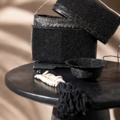 Bazar Bizar Bols, Tasses Et Mugs Petit Bol à Perles Bas Noir -Bols, tasses et mugs Soldes Boutique petit bol a perles bas noir 1